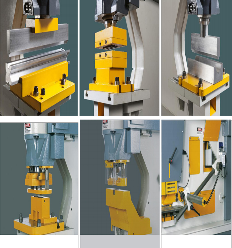 Metal Cutting Hydraulic Steelworkers Machine For Punching Cropping Notching Cutting Μηχανή κοπής μετάλλων υδραυλική χαλυβουργική μηχανή για διάτρηση περικοπής κοπή εγκοπής