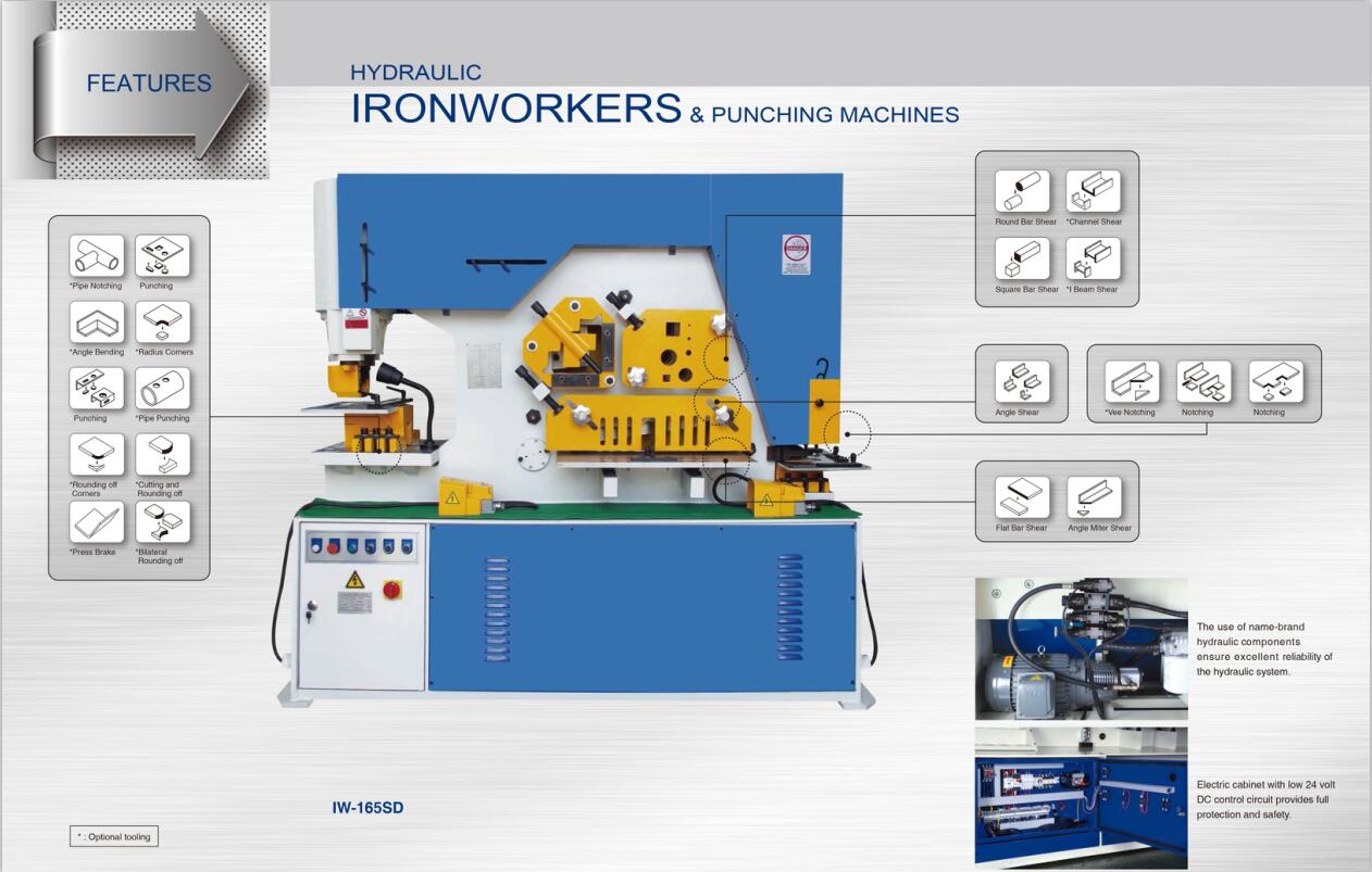 Metal Hydraulic IronWorker Machine Punching And Shearing Machine Μηχανή διάτρησης και κοπής μεταλλικών υδραυλικών σιδηρουργών
