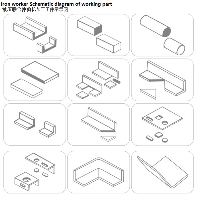 Σειρά Q35y Hydraulic Ironworker Shearing and Punching Machine