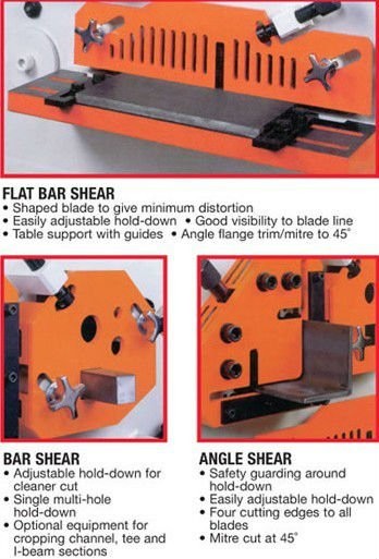 Q35y Series Multifunctional Hydraulic Iron Worker Combined Shearing And Punching Machine Συνδυασμένη μηχανή κοπής και διάτρησης της σειράς Q35y Hydraulic Iron Worker