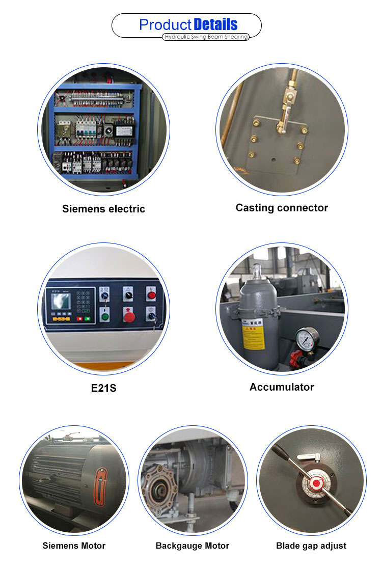 Qc12y-6x5000 Cnc Hydraulic Shearing Machine For Sheet Metal Cutting With Ce Qc12y-6x5000 Cnc Υδραυλική κουρευτική μηχανή για κοπή λαμαρίνας με Ce